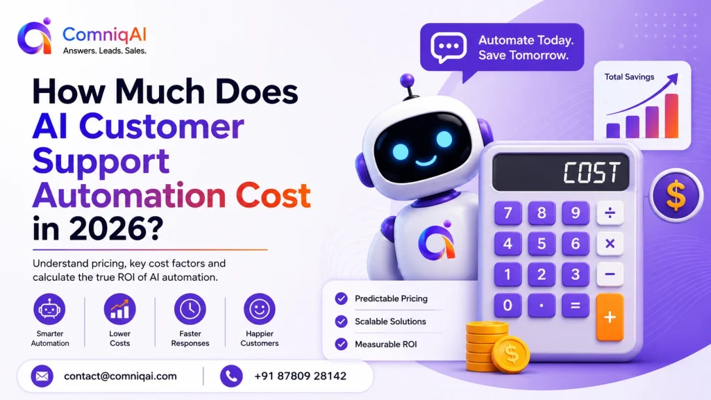 ComniqAI Pricing Guide 2026 What AI Customer Support Automation Really Costs